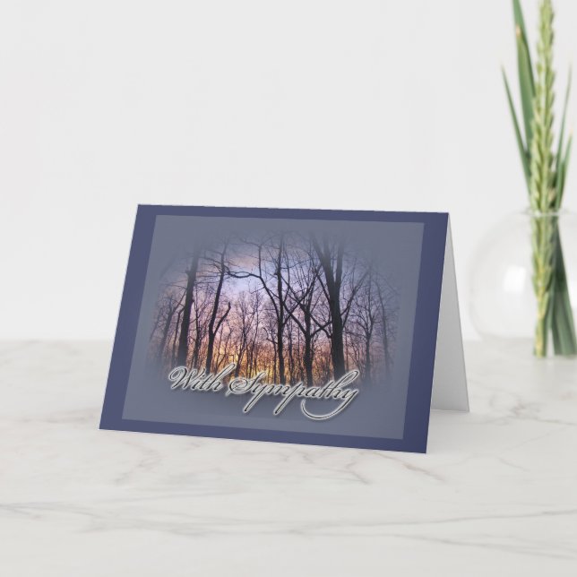 Tarjeta Sympathy Woodland Sunset (Anverso)