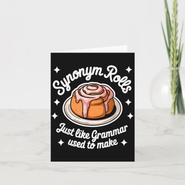Tarjeta Synonym Rolls Just Like Grammar Used To Make Gramm (Anverso)