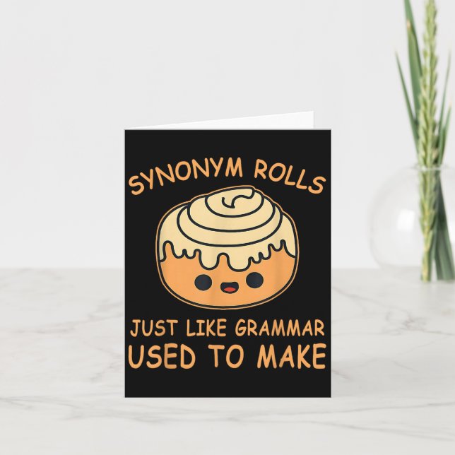 Tarjeta Synonym Rolls Just Like Grammar Used To Make Teach (Anverso)