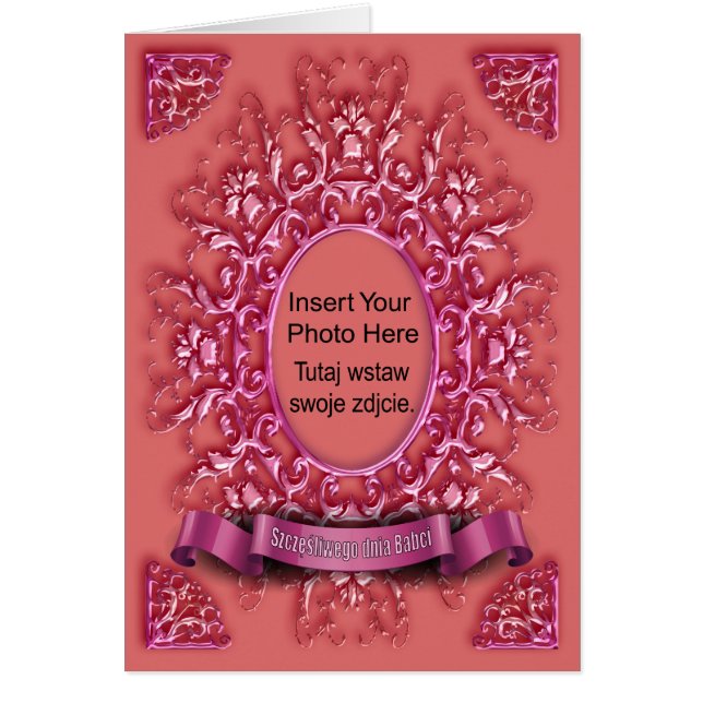 Tarjeta Szczęśliwego Dnia Babci - Karta (Frente)