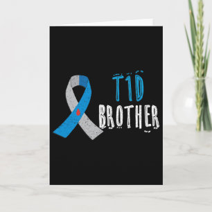 Tarjeta T1d Brother Blue Ribbon Tipo 1 Conciencia sobre la