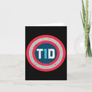 Tarjeta T1d Diabética Tipo 1 Sensibilización sobre la diab