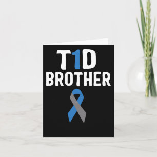 Tarjeta T1d Hermano Diabetes Conciencia Tipo 1 Insulina Pa