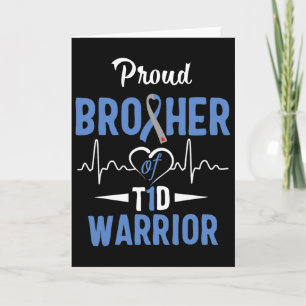 Tarjeta T1d Hermano Orgulloso Diabetes Conciencia Tipo 1 I