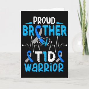 Tarjeta T1d Hermano Orgulloso Diabetes Conciencia Tipo 1 I