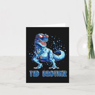 Tarjeta T1D Hermano Tipo 1 Diabetes Cinta T Rex Dinosaurio