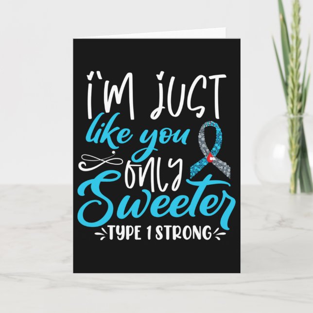 Tarjeta T1d Niños Diabetes Conciencia (Anverso)