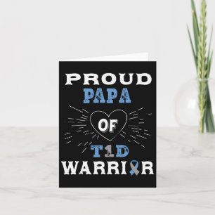 Tarjeta T1d Orgulloso Papa Diabetes Conciencia Tipo 1 Insu