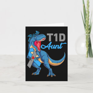 Tarjeta T1d Tía Tipo 1 Sensibilización sobre la diabetes M