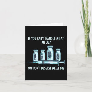 Tarjeta T1D Tipo 1 Diabetes Insulina Gigante Diabético Awa