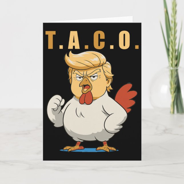 Tarjeta T.a.c.o. Trump Es Un Taco  (Anverso)