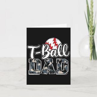 Tarjeta T-ball dad family camo game day father's day proud