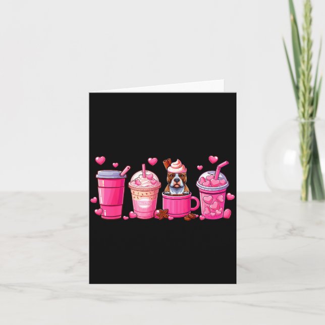 Tarjeta T Bull Inside Cup Coffees Lover Valentine's Day He (Anverso)