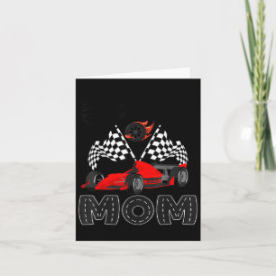 Tarjeta T Crew Mamá Coche de Carreras Cumpleaños Niño Fami