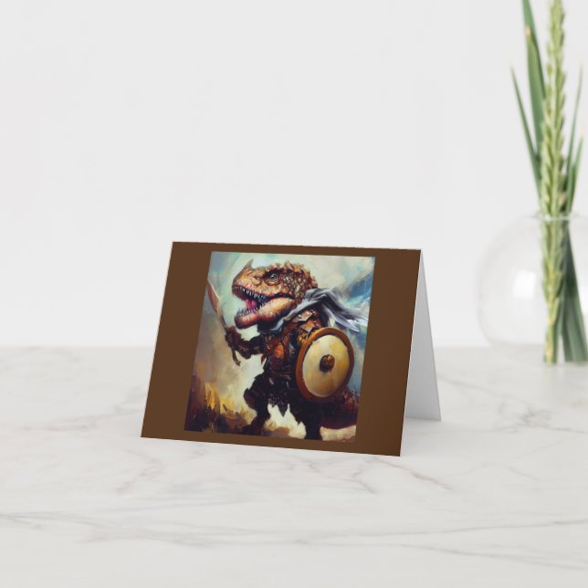 Tarjeta T Rex Barbarian (Anverso)