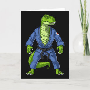 Tarjeta T-rex Dinosaur Jiu-jitsu Judo Ninja Artes Marciale