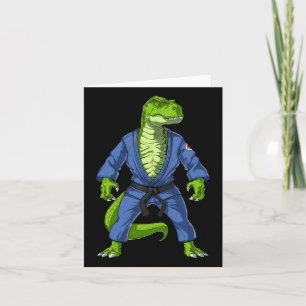 Tarjeta T-rex Dinosaur Jiu-jitsu Judo Ninja Artes Marciale