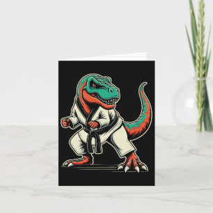 Tarjeta T-rex Dinosaur Karate Artes Marciales Taekwondo