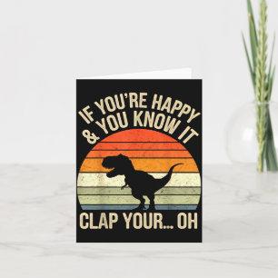 Tarjeta T Rex Dinosaur Meme Divertido Dino Para Hombres Mu