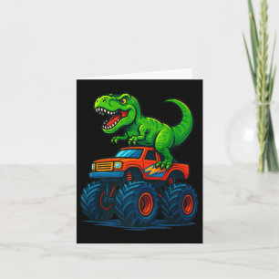 Tarjeta T-rex Dinosaur Monster Truck Boys Birthday School