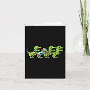 Tarjeta T-Rex Dinosaurios rompecabezas Dino Autismo Concie