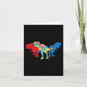 Tarjeta T-Rex Dinosaurios rompecabezas Dino Autismo Concie