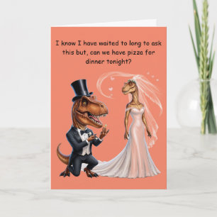 Tarjeta T-rex en el anillo de retención tux proponiendo tr