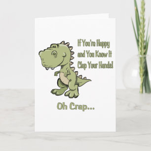 Tarjeta T-Rex feliz