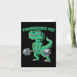 Tarjeta T-rex Gym Bodybuilding Tyrannosaurus Flex