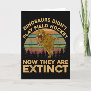 Tarjeta T Rex Los Dinosaurios No Jugaron Hockey Sobre Césp
