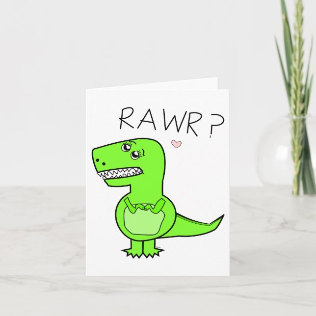 Tarjeta T-Rex Notecard (Anverso)