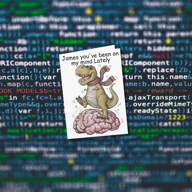 Tarjeta T-Rex parado en el cerebro (Subido por el creador)