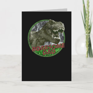 Tarjeta T-rex Roarsome Dad Retro