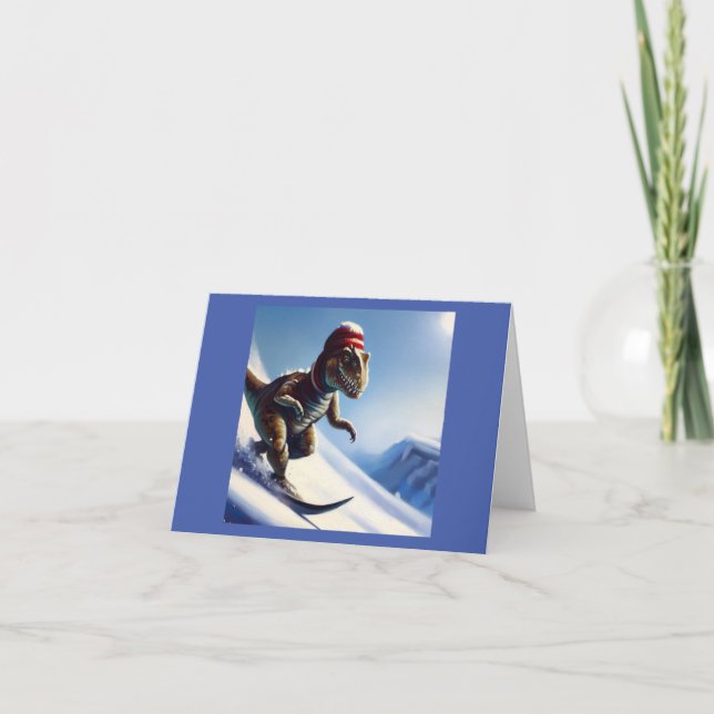 Tarjeta T Rex Snowboarding (Anverso)