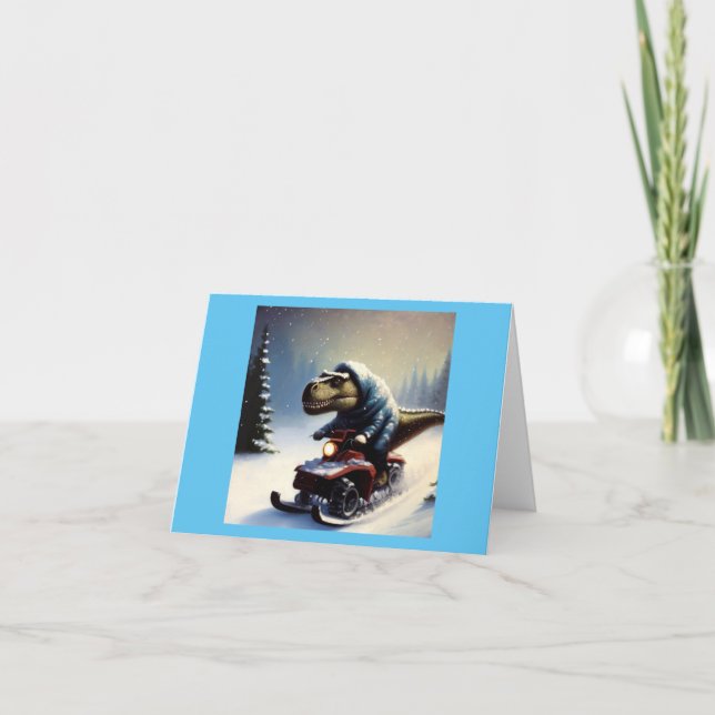 Tarjeta T Rex Snowmobile (Anverso)