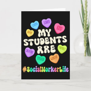 Tarjeta T Trabajadora Social de San Valentín Afirmaciones 
