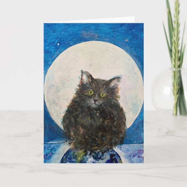 Tarjeta Tabby Tiger Cat Kitten Familiar Maureen Girard (Anverso)