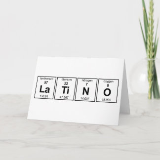 Tarjeta Tabla periódica de LaTiNO
