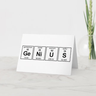 Tarjeta Tabla periódica del genio