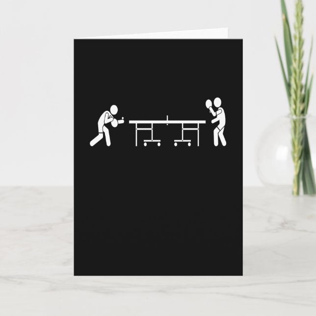 Tarjeta Table tennis players Ping Pong (Anverso)