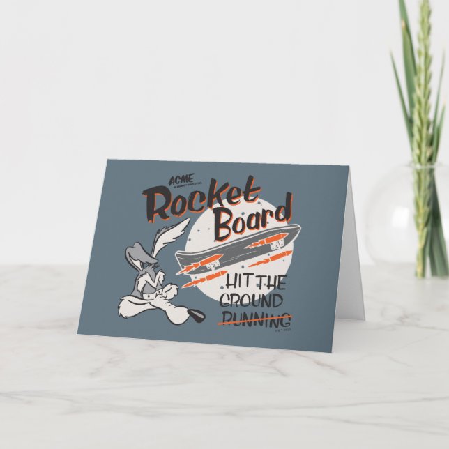 TARJETA TABLERO DE COHETE ACME DE WILE E. COYOTE™ (Anverso)
