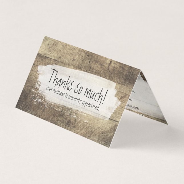 Tarjeta Tablones de madera rústicos desgastados vintage gr (Anverso)