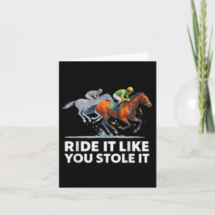 Tarjeta Tachos De Carreras De Caballo - Subirse Como Se Ro