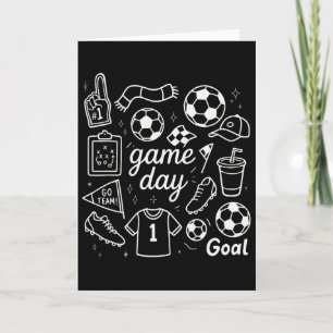 Tarjeta Tachuelas de dedo de espuma para fútbol día de par