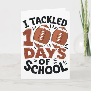 Tarjeta Tacklé 100 Días De Colegio Footll Día 100 Niños