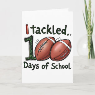 Tarjeta Tacklé 100 días de colegio Footll Estudiante del d