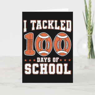 Tarjeta Tacklé 100 Días De Escuela Footll 100º Días Profes