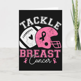 Tarjeta Tackle Cáncer de Mama Conciencia lazo rosa América