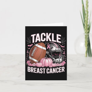 Tarjeta Tackle Cáncer de Mama Fútbol Conciencia sobre el C