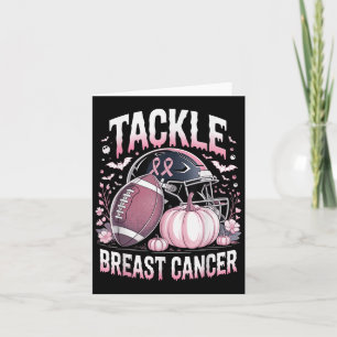 Tarjeta Tackle Cáncer de Mama Fútbol Mes de Concienciación
